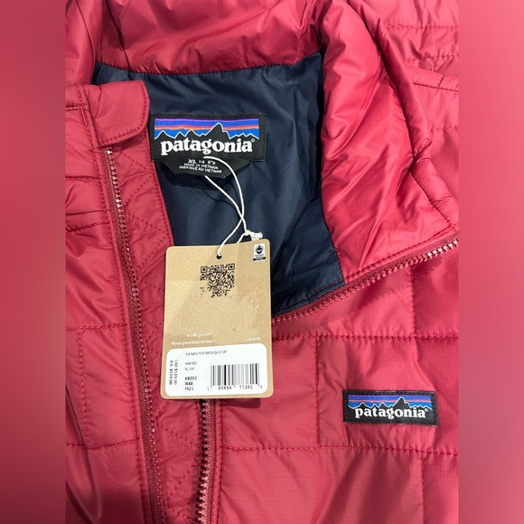 Patagonia Boys' XL Nano Puff Jacket Wax Red NWT Puffy Puffer Youth Kids - Picture 5 of 8